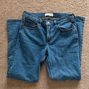 Abercrombie & Fitch '90s Straight Mid-Rise Blue Denim Jeans